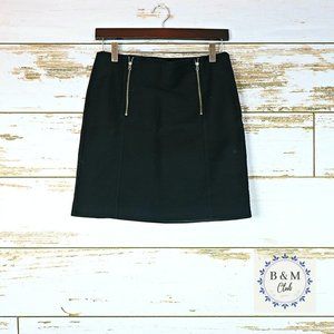 Loft Women's Size 4 Black Boucle Zipper Skirt